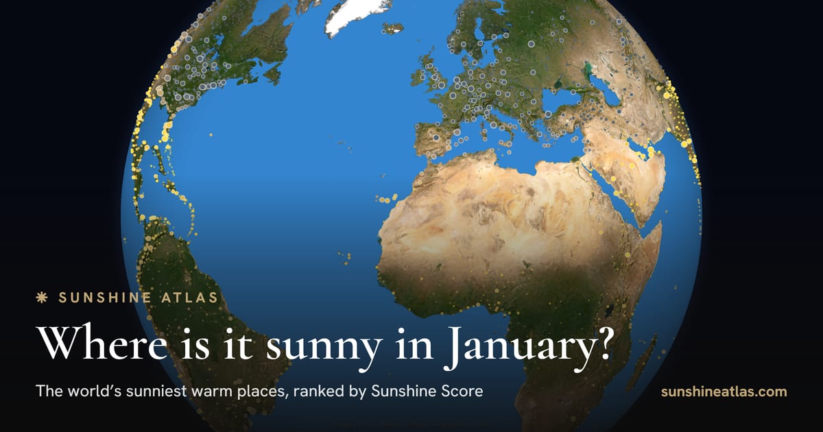 Sunshine Atlas share card — January — winter sun