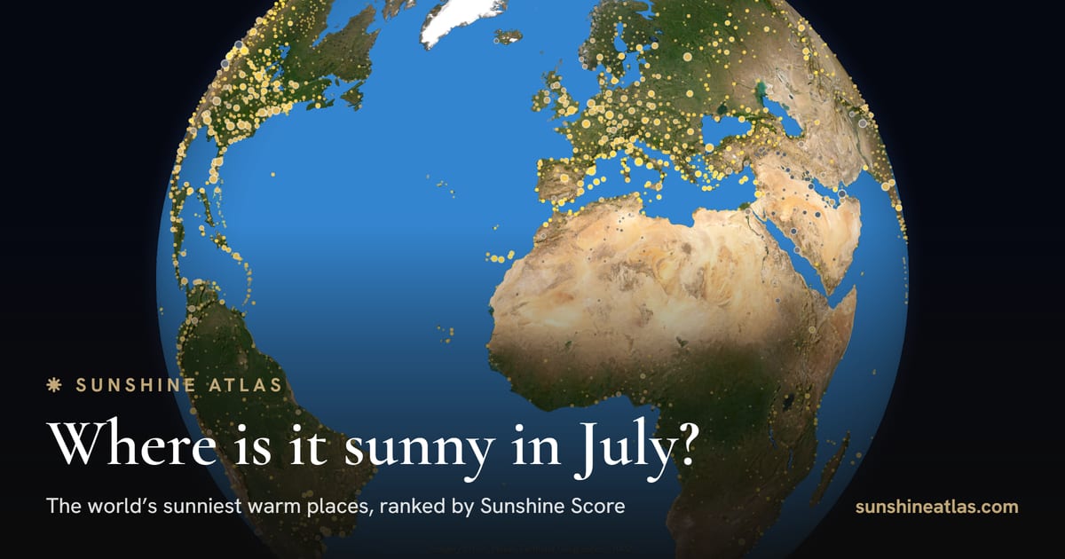 Sunshine Atlas share card — July — European summer